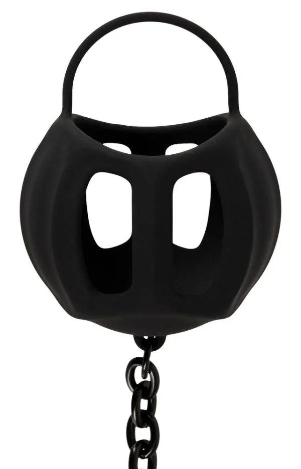 Black Velvets Ball cage with butt plug - Penisring, Hodenkäfig und Analplug aus Silikon Black Velvets Ball cage with butt plug - Penisring, Hodenkäfig und Analplug aus Silikon