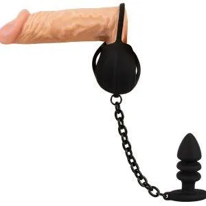 Black Velvets Ball cage with butt plug - Penisring, Hodenkäfig und Analplug aus Silikon Black Velvets Ball cage with butt plug - Penisring, Hodenkäfig und Analplug aus Silikon – Bild 8
