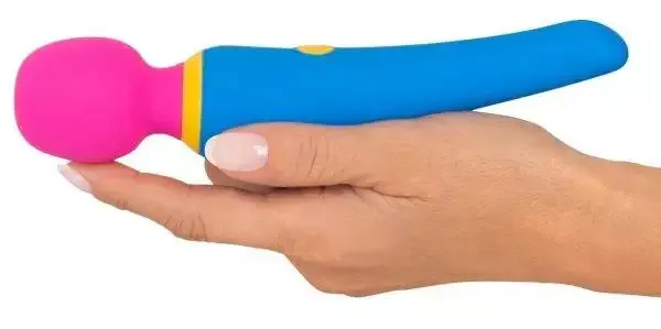 You2Toys - Kompakter wand vibrator, trendiges Color-Blocking Blau/Pink/Gelb You2Toys - Kompakter wand vibrator, trendiges Color-Blocking Blau/Pink/Gelb