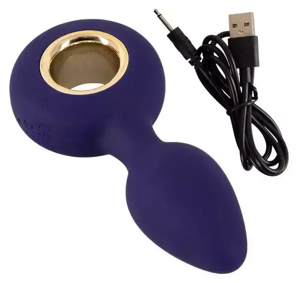 Sweet Smile Analplug mit 12 Vibrationsmodi Lila/Gold Sweet Smile Analplug mit 12 Vibrationsmodi Lila/Gold