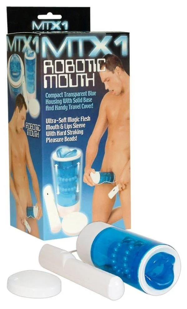 Seven Creations - Mund Masturbator, 21 cm, stufenlos regelbar Blau/Weiß Seven Creations - Mund Masturbator, 21 cm, stufenlos regelbar Blau/Weiß