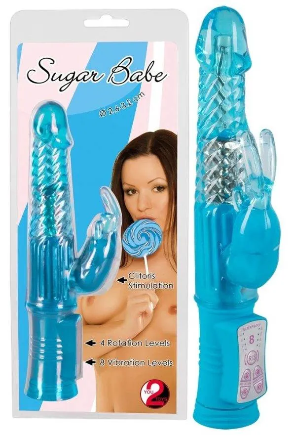 You2Toys Sugar Babe Purple - Perlen-Vibrator mit rotierendem Schaft und Häschen-Klitorisreizarm Türkis You2Toys Sugar Babe Purple - Perlen-Vibrator mit rotierendem Schaft und Häschen-Klitorisreizarm Türkis