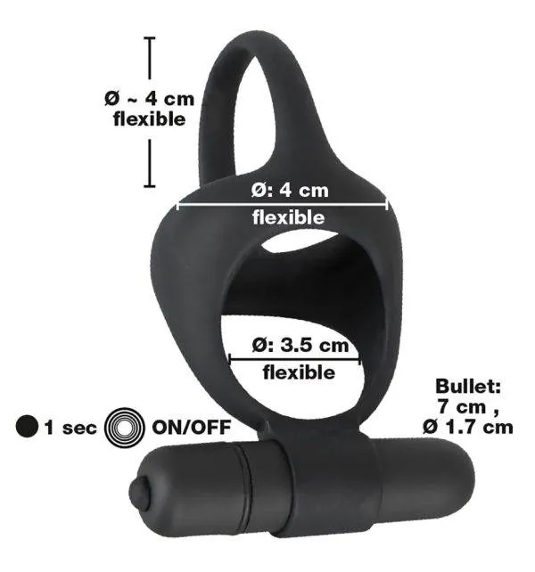 Black Velvets Vibrating Cock & Ball Ring - Starke Vibrationen! Black Velvets Vibrating Cock & Ball Ring - Starke Vibrationen!