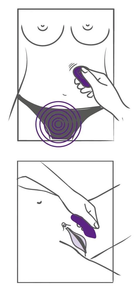 Sweet Smile RC Panty Vibrator - Auflegevibrator für unterwegs Lila/Rosegold Sweet Smile RC Panty Vibrator - Auflegevibrator für unterwegs Lila/Rosegold