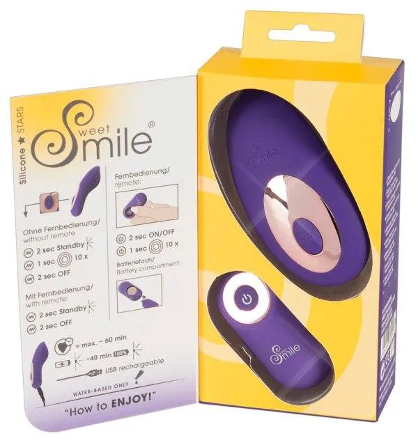 Sweet Smile RC Panty Vibrator - Auflegevibrator für unterwegs Lila/Rosegold Sweet Smile RC Panty Vibrator - Auflegevibrator für unterwegs Lila/Rosegold