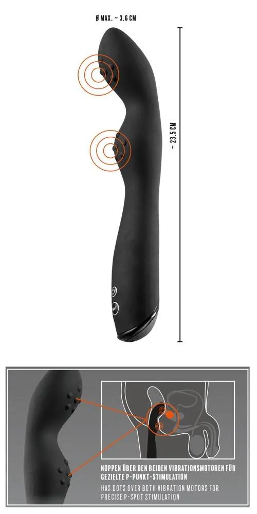 Rebel Analvibrator - Intensive Stimulation, 7 Modi, biegsam Schwarz/Weiß Rebel Analvibrator - Intensive Stimulation, 7 Modi, biegsam Schwarz/Weiß
