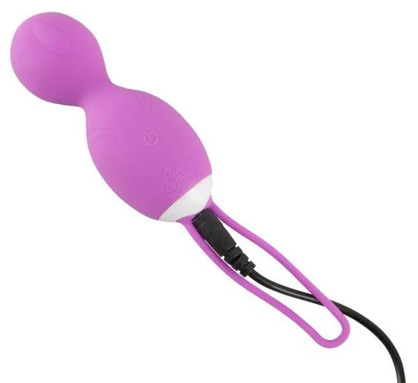 Sweet Smile Vibrokugel-Duo | G-Punkt-Stimulation | 10 Vibrationsmodi | Rotationsmodus | Wiederaufladbar Lila/Weiß Sweet Smile Vibrokugel-Duo | G-Punkt-Stimulation | 10 Vibrationsmodi | Rotationsmodus | Wiederaufladbar Lila/Weiß