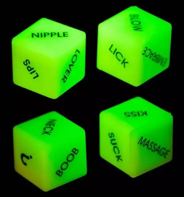 Love Dice Glow-in-the-Dark Liebeswürfel fluoreszierend Love Dice Glow-in-the-Dark Liebeswürfel fluoreszierend