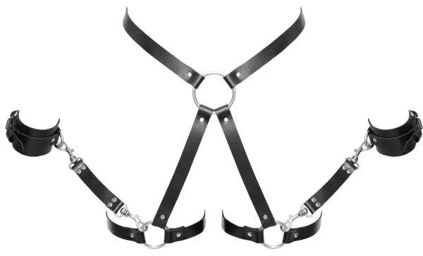 ZADO Leder Hüftgurt mit Hand- und Beinfesseln S-L ZADO Leder Hüftgurt mit Hand- und Beinfesseln S-L
