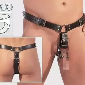 ZADO Leder String mit Analdildo und Ringe L/XL ZADO Leder String mit Analdildo und Ringe L/XL – Bild 6