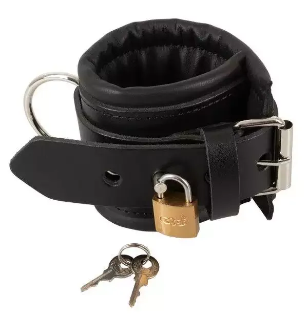 ZADO Leder-Handfesseln mit Schlössern - Schwarz ZADO Leder-Handfesseln mit Schlössern - Schwarz