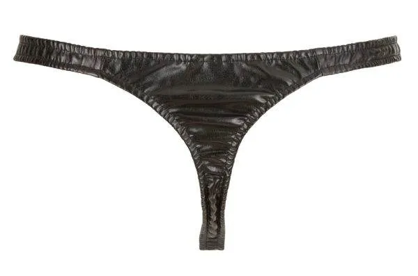 Svenjoyment Riostring - glänzendes Lederimitat, elastische Front-Öffnung L Svenjoyment Riostring - glänzendes Lederimitat, elastische Front-Öffnung L