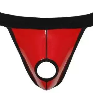 Svenjoyment Glanz-String mit Swellfunktion, Lackglanz, rot/schwarz, breiter Webgummibund Svenjoyment Glanz-String mit Swellfunktion, Lackglanz, rot/schwarz, breiter Webgummibund – Bild 6