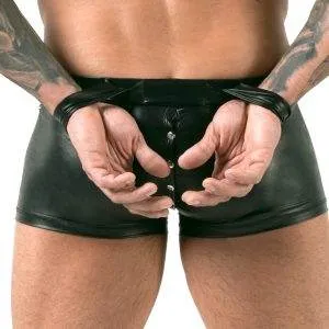 Svenjoyment Bondage - Mattschwarze Pants mit Fesselriemen M Svenjoyment Bondage - Mattschwarze Pants mit Fesselriemen M – Bild 6