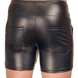 NEK Herren Shorts Schwarz - High Waist Mattlook mit Schnallenriemen M NEK Herren Shorts Schwarz - High Waist Mattlook mit Schnallenriemen M – Bild 6