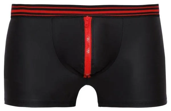 Svenjoyment Enge Pants Schwarz/Rot mit Reißverschluss Schwarz/Rot Größe S Svenjoyment Enge Pants Schwarz/Rot mit Reißverschluss Schwarz/Rot Größe S
