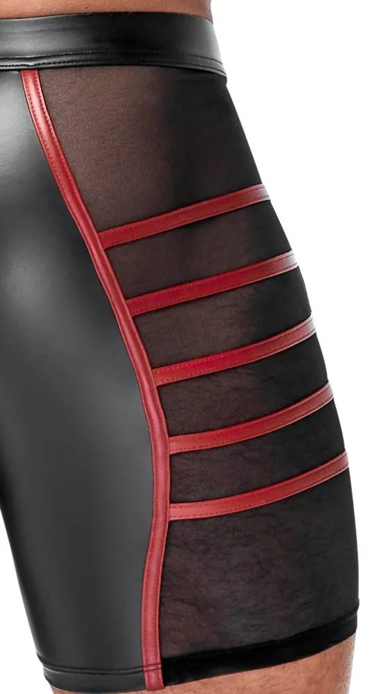 NEK Eng geschnittene Shorts Schwarz/Rot , Mattlook, Reißverschluss, Klappentasche Schwarz/Rot Größe M NEK Eng geschnittene Shorts Schwarz/Rot , Mattlook, Reißverschluss, Klappentasche Schwarz/Rot Größe M