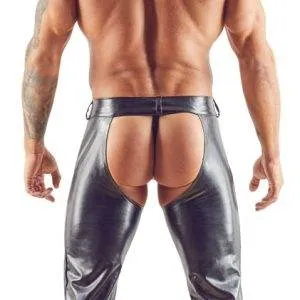 Svenjoyment Leder-Look Chaps mit Gurt und Schnalle S Svenjoyment Leder-Look Chaps mit Gurt und Schnalle S – Bild 6