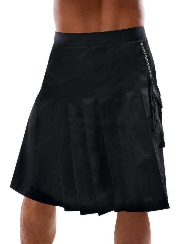 Svenjoyment Herren Kilt-Rock, inkl. Tasche | Schwarz, knielang | Bewegungsfreiheit schwarz Größe 2XL Svenjoyment Herren Kilt-Rock, inkl. Tasche | Schwarz, knielang | Bewegungsfreiheit schwarz Größe 2XL