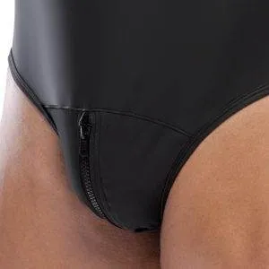 Svenjoyment Stringbody mit Reißverschluss, Schwarz, Mattlook Svenjoyment Stringbody mit Reißverschluss, Schwarz, Mattlook – Bild 5