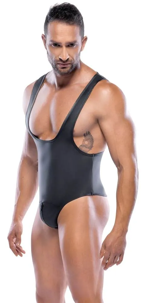 Svenjoyment Stringbody mit Reißverschluss, Schwarz, Mattlook