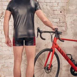 NEK Herren Shirt Schwarz/Rot - Mattlook, Reißverschluss, exklusives Design Schwarz/Rot M NEK Herren Shirt Schwarz/Rot - Mattlook, Reißverschluss, exklusives Design Schwarz/Rot M – Bild 8