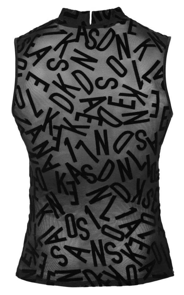 Svenjoyment Herren Top S - Buchstaben-Print, transparent, körperbetonend M Svenjoyment Herren Top S - Buchstaben-Print, transparent, körperbetonend M