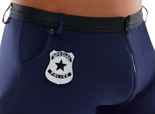 Svenjoyment Herren Pants Police, enge Pants im Special Police Style blau/schwarz Größe M Svenjoyment Herren Pants Police, enge Pants im Special Police Style blau/schwarz Größe M
