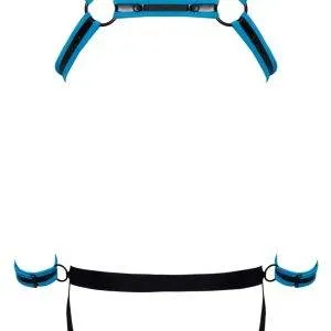 Svenjoyment Bondage Jockset Schwarz/Blau, Neopren-Optik, inkl. Handfesseln Schwarz/Blau Größe S Svenjoyment Bondage Jockset Schwarz/Blau, Neopren-Optik, inkl. Handfesseln Schwarz/Blau Größe S – Bild 7