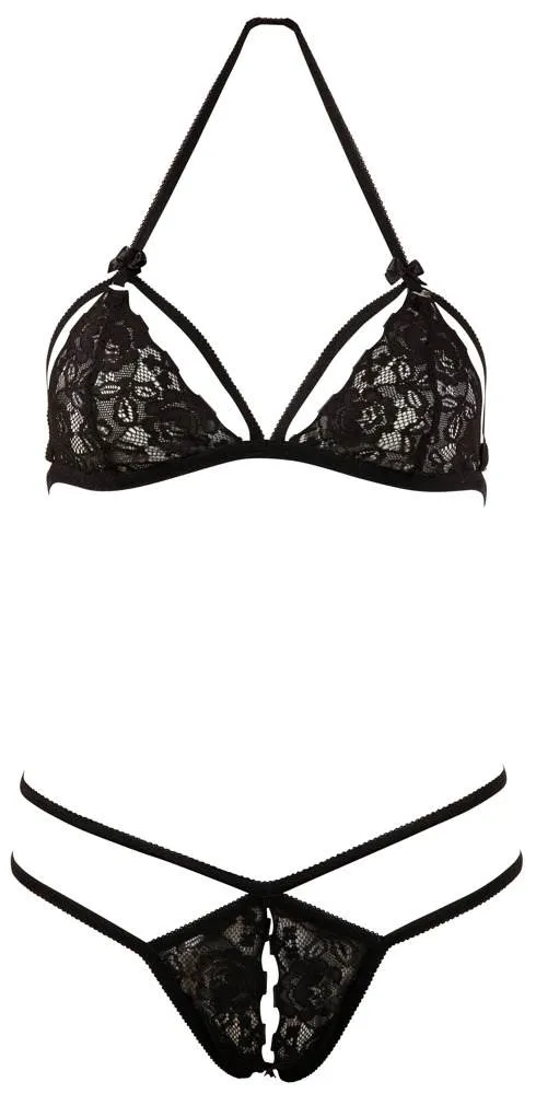 Cottelli LINGERIE - Spitzen-Set: Soft-BH & String ouvert M Cottelli LINGERIE - Spitzen-Set: Soft-BH & String ouvert M