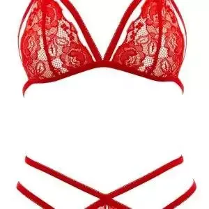 Cottelli LINGERIE - Spitzen-Set rot, Soft-BH & String ouvert M Cottelli LINGERIE - Spitzen-Set rot, Soft-BH & String ouvert M – Bild 8