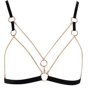 Cottelli LINGERIE - Bondage BH Set mit Samtbändern Schwarz/Rosegold S Cottelli LINGERIE - Bondage BH Set mit Samtbändern Schwarz/Rosegold S – Bild 7
