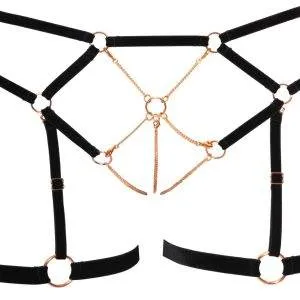 Cottelli LINGERIE - Bondage BH Set mit Samtbändern Schwarz/Rosegold S Cottelli LINGERIE - Bondage BH Set mit Samtbändern Schwarz/Rosegold S – Bild 8