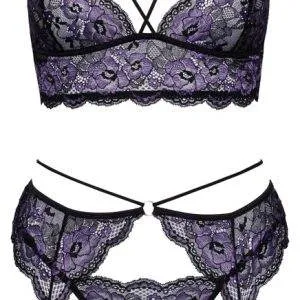 Cottelli LINGERIE - Spitzen-Trio für sinnliche Verführungen Schwarz/Lila S Cottelli LINGERIE - Spitzen-Trio für sinnliche Verführungen Schwarz/Lila S – Bild 7