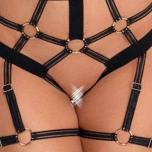 Cottelli LINGERIE Ouvert-Set mit Harness-Style schwarz Größe L Cottelli LINGERIE Ouvert-Set mit Harness-Style schwarz Größe L – Bild 7