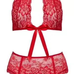 kissable Strapsset in Rot, exklusives Set aus Spitze mit goldfarbenen Details rot Größe L/XL kissable Strapsset in Rot, exklusives Set aus Spitze mit goldfarbenen Details rot Größe L/XL – Bild 8
