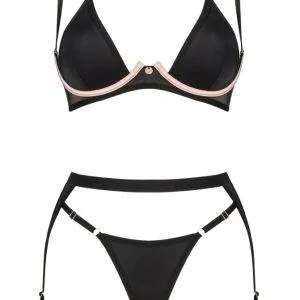 Obsessive Dessous-Set Selinne - Bügel-BH, Strapsgurt und String schwarz Größe XL/2XL Obsessive Dessous-Set Selinne - Bügel-BH, Strapsgurt und String schwarz Größe XL/2XL – Bild 6
