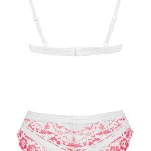 Obsessive Bloomys Set - Soft-BH & Slip aus Spitze Rosa/Weiß L/XL Obsessive Bloomys Set - Soft-BH & Slip aus Spitze Rosa/Weiß L/XL – Bild 10