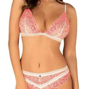 Obsessive Bloomys Set - Soft-BH & Slip aus Spitze Rosa/Weiß L/XL Obsessive Bloomys Set - Soft-BH & Slip aus Spitze Rosa/Weiß L/XL – Bild 7