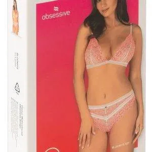 Obsessive Bloomys Set - Soft-BH & Slip aus Spitze Rosa/Weiß L/XL Obsessive Bloomys Set - Soft-BH & Slip aus Spitze Rosa/Weiß L/XL – Bild 6