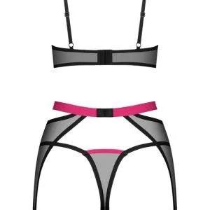 Obsessive 3-teiliges Straps-Set Novenes Schwarz/Pink Obsessive 3-teiliges Straps-Set Novenes Schwarz/Pink – Bild 4
