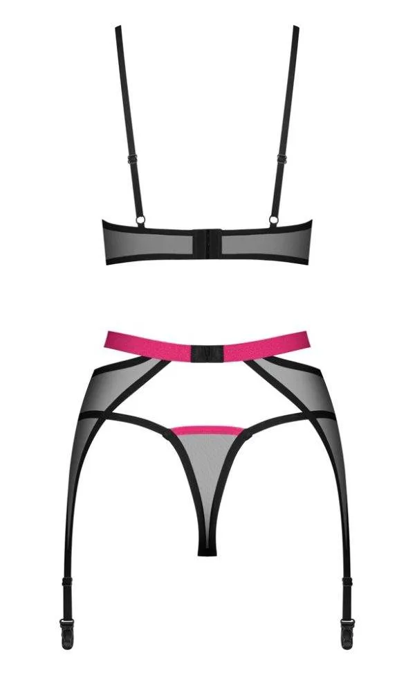 Obsessive 3-teiliges Straps-Set Novenes Schwarz/Pink Obsessive 3-teiliges Straps-Set Novenes Schwarz/Pink
