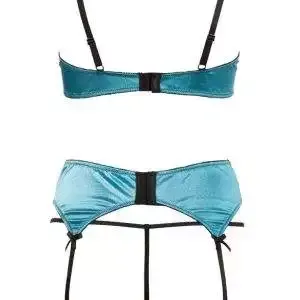Cottelli LINGERIE Hebe-Set mit Spitze - Jadegrün, ouvert im Schritt Grün/Schwarz 90B/XL Cottelli LINGERIE Hebe-Set mit Spitze - Jadegrün, ouvert im Schritt Grün/Schwarz 90B/XL – Bild 7