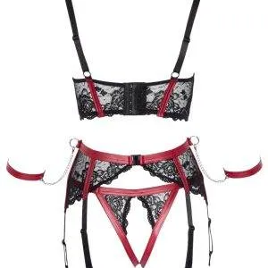 Cottelli BONDAGE Bügel-Hebe Set, schwarz/rot, inkl. Fesseln Schwarz/Rot L Cottelli BONDAGE Bügel-Hebe Set, schwarz/rot, inkl. Fesseln Schwarz/Rot L – Bild 7