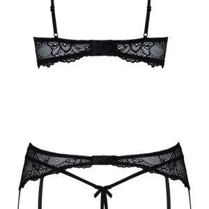 Cottelli LINGERIE Hebe-Set mit Strapsgurt und String ouvert schwarz Größe 85B/L Cottelli LINGERIE Hebe-Set mit Strapsgurt und String ouvert schwarz Größe 85B/L – Bild 8