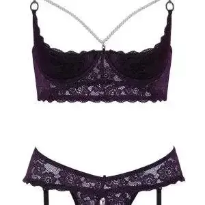 Cottelli LINGERIE - Verführerisches Hebe-Set in edlem Lila lila Größe 80B/M Cottelli LINGERIE - Verführerisches Hebe-Set in edlem Lila lila Größe 80B/M – Bild 8