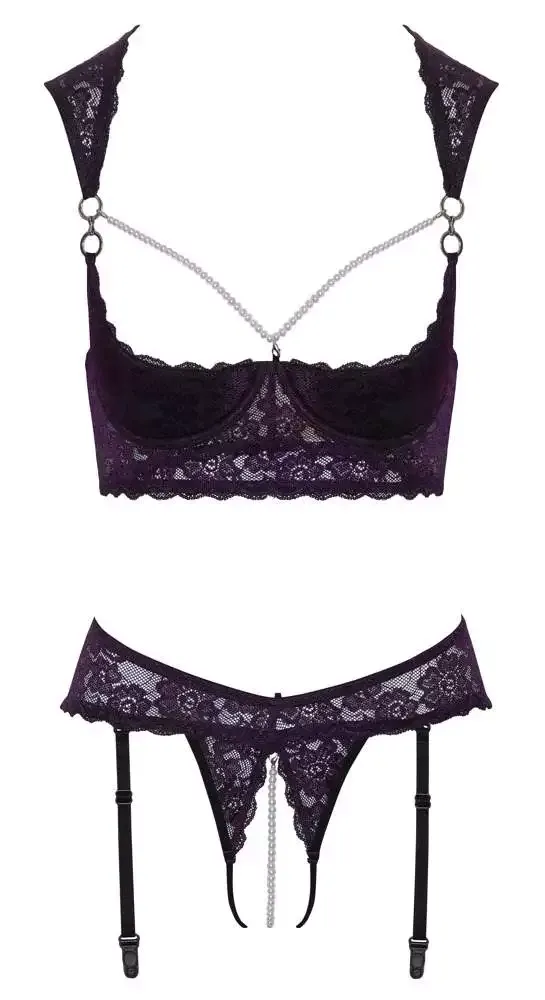 Cottelli LINGERIE - Verführerisches Hebe-Set in edlem Lila lila Größe 80B/M Cottelli LINGERIE - Verführerisches Hebe-Set in edlem Lila lila Größe 80B/M