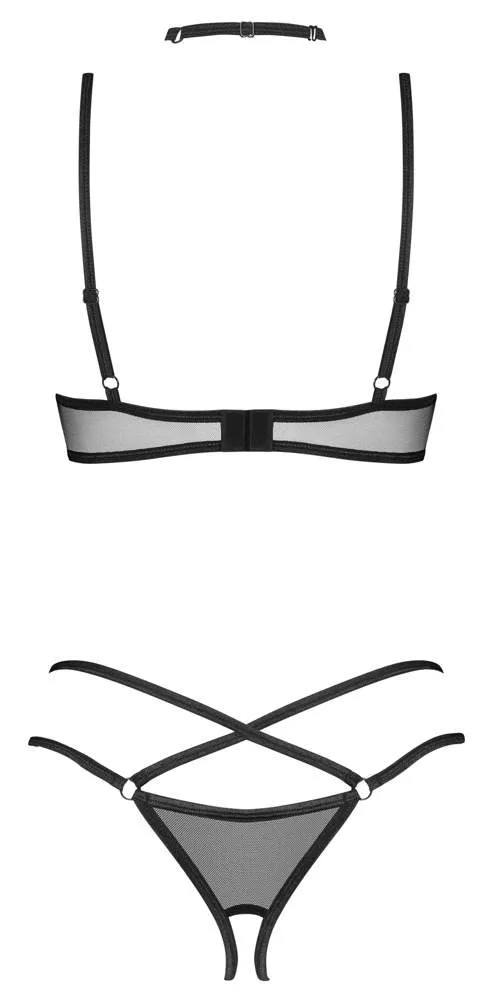 Obsessive 3-teiliges Set Donarella, Schwarzes Dessous-Attraktion Obsessive 3-teiliges Set Donarella, Schwarzes Dessous-Attraktion