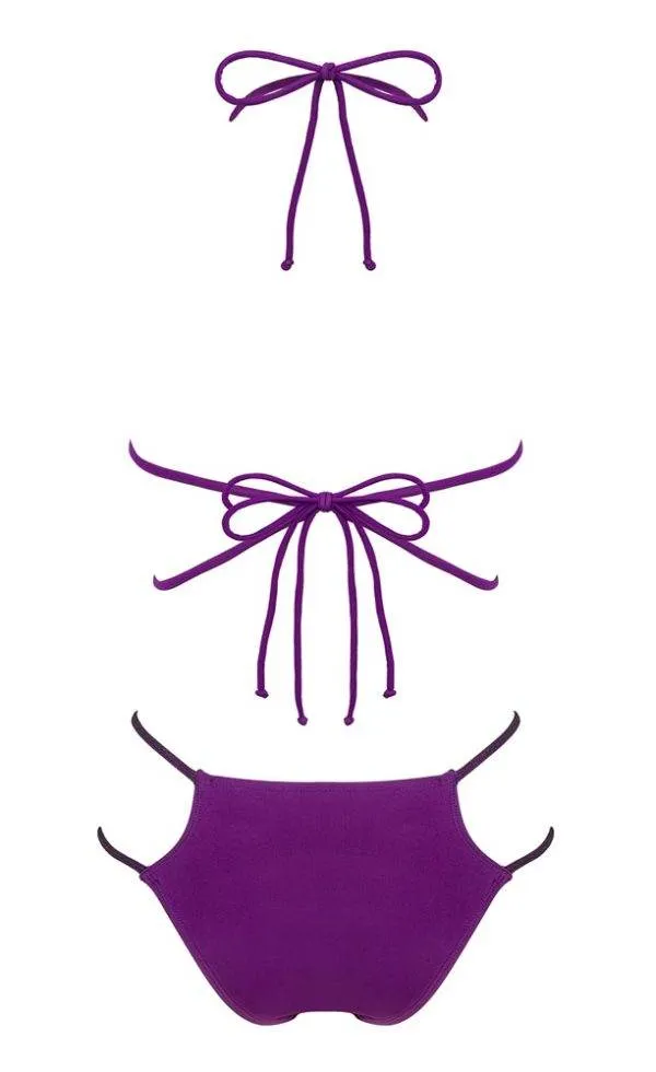 Obsessive Bikini Balitta - Lila-Glanzlook, leicht gefüttert, hoher Tragekomfort M Obsessive Bikini Balitta - Lila-Glanzlook, leicht gefüttert, hoher Tragekomfort M