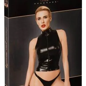 Noir Top Lack Powerwetlook Zip Schwarz Noir Top Lack Powerwetlook Zip Schwarz – Bild 6